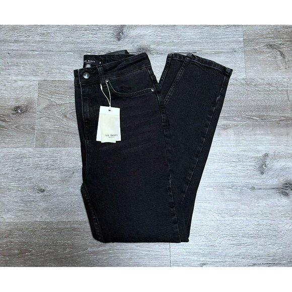 NWT Ted Baker London Skinny Washed Black Jean Size 26 - Picture 1 of 11